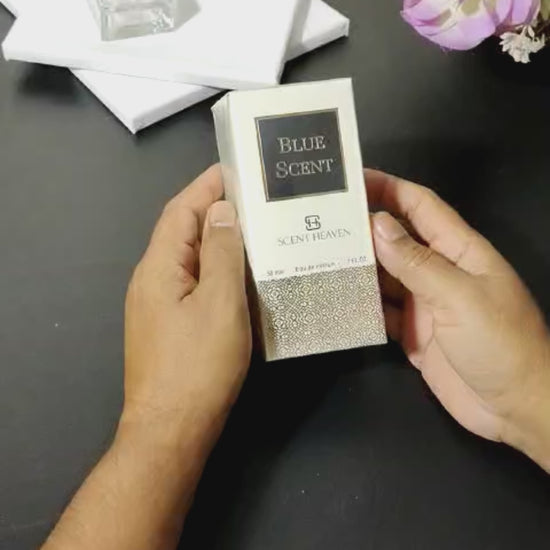 UNBOXING -BLUE SCENT -revealing the sleek packaging and luxurious, sophisticated scent of this iconic fragrance.