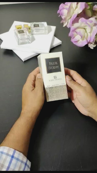 UNBOXING -BLUE SCENT -revealing the sleek packaging and luxurious, sophisticated scent of this iconic fragrance.